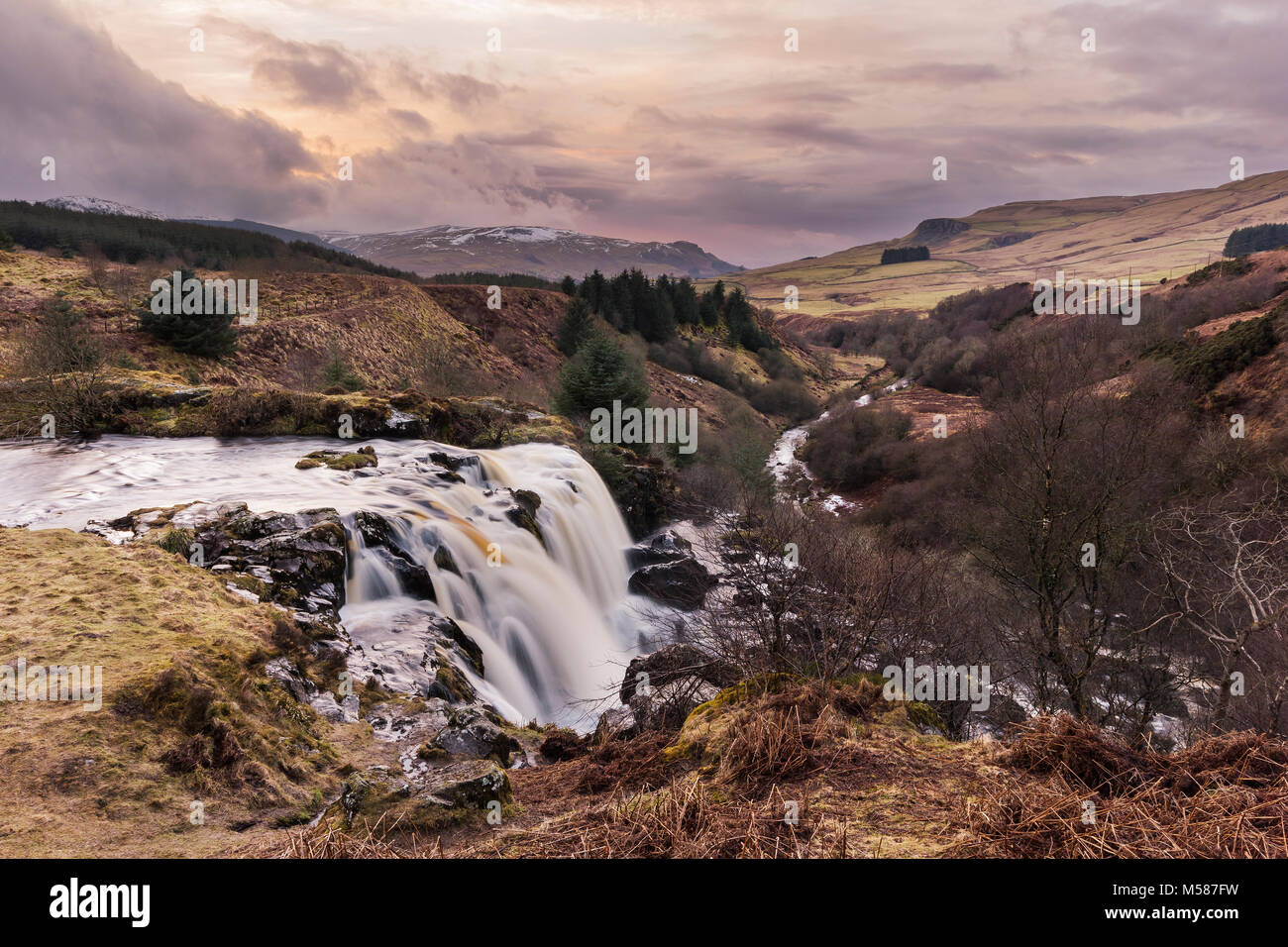 Loup Von Fintry Waterfall, Schottland Stockfoto