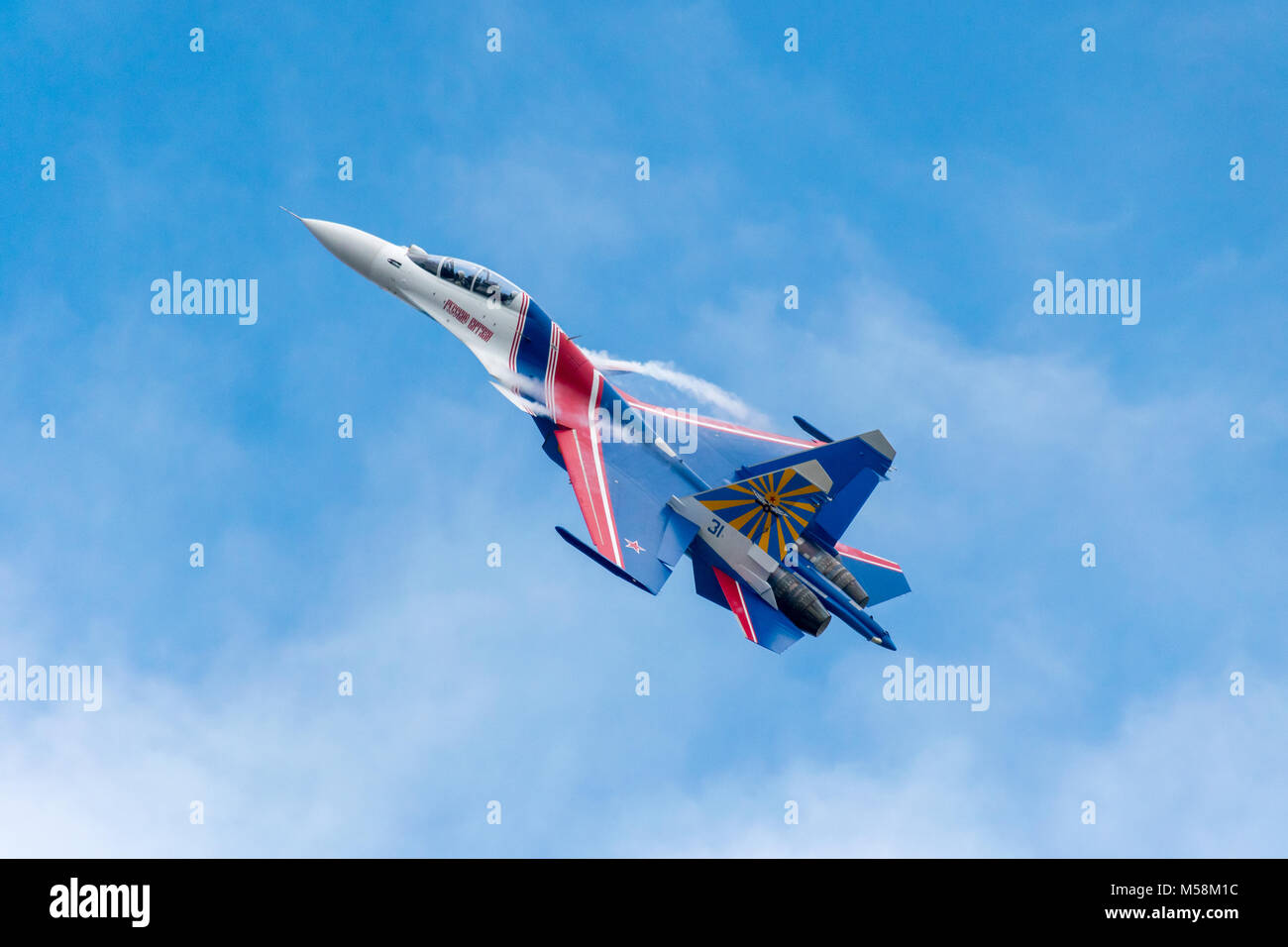 Russische Ritter SU-30 in Lima 2017 Stockfoto