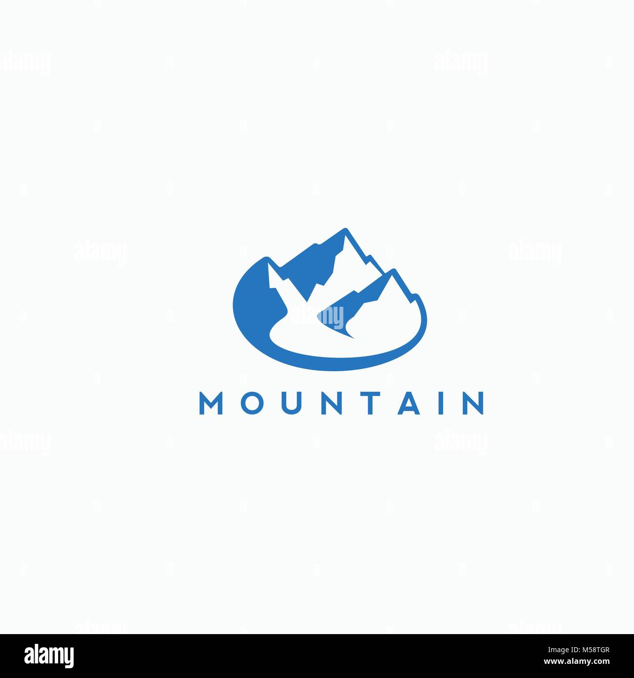 Anzeigen von Blue Mountains-Vektor Stock Vektor