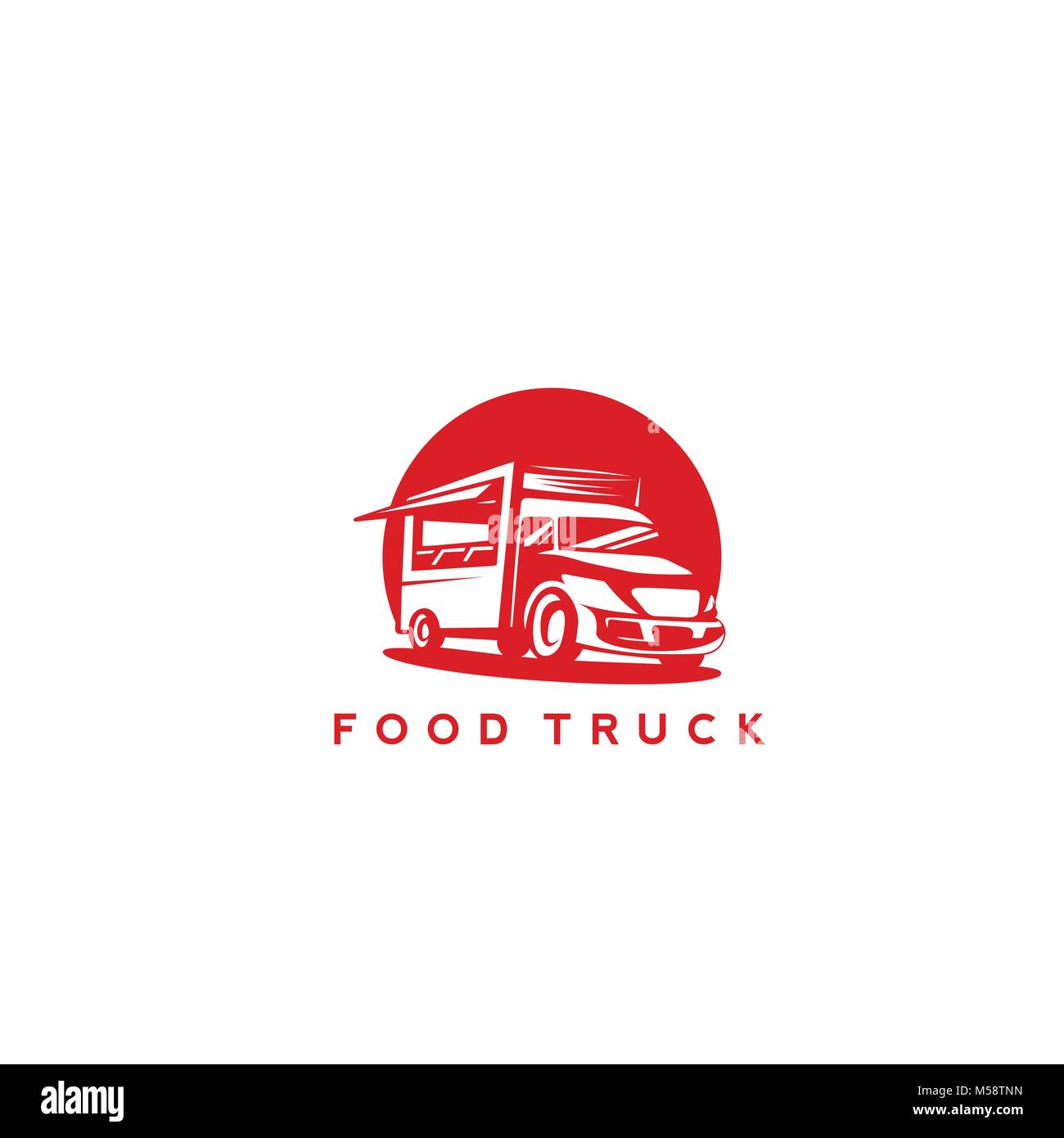 Red Food Lkw Vector Illustration Stock Vektor