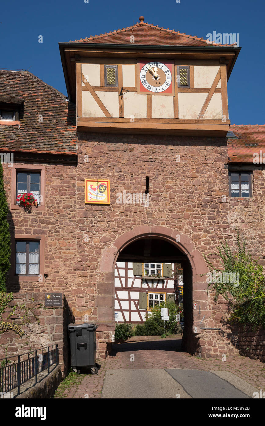 Bergfeste Dilsberg, Neckargemünd, Baden-Württemberg, Deutschland, Europa Stockfoto