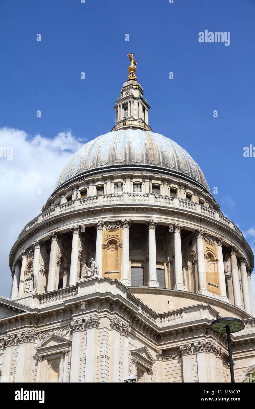 London, Vereinigtes Königreich - berühmte St. Paul's Kathedrale Kirche Stockfoto