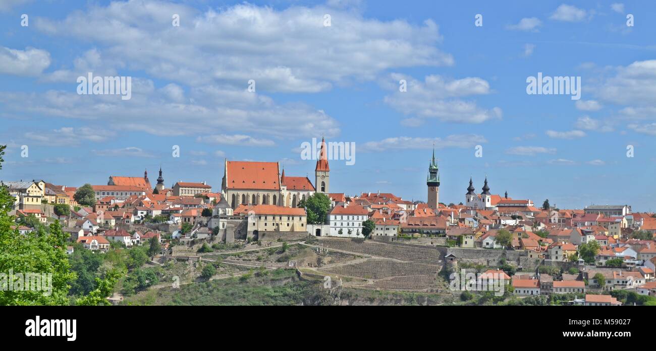 Anzeigen von Znojmo in der Tschechischen Republik Stockfoto