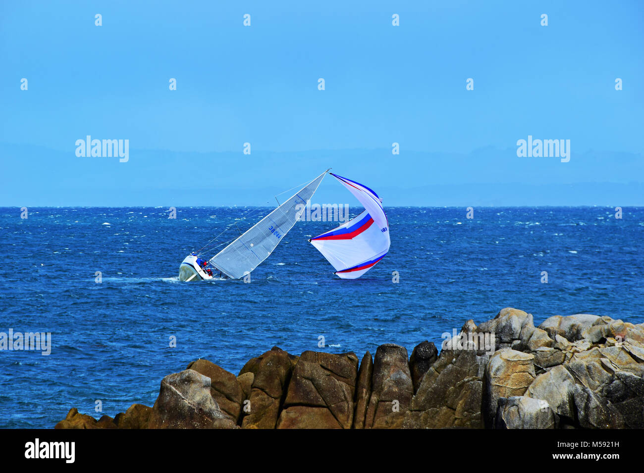 Steife Brise auf der Monterey Bay in Kalifornien Stockfoto