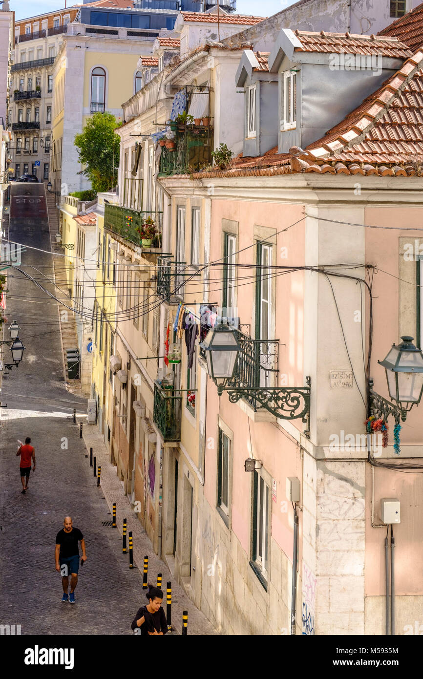 Barrio Alto Nachbarschaft, Lissabon, Portugal Stockfoto