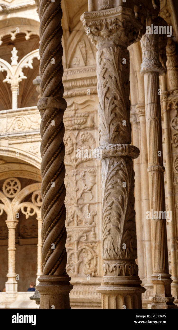 Mosteiro dos Jeronimos Kloster, Stadtteil Belem, Lissabon, Portugal Stockfoto