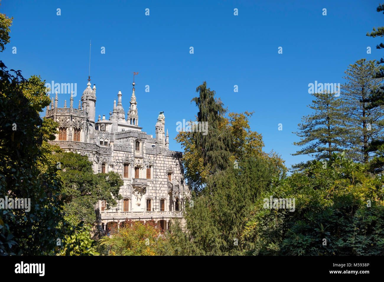 Garten und Palast der Quinta da Regaleira, Sintra, Portugal, Stockfoto