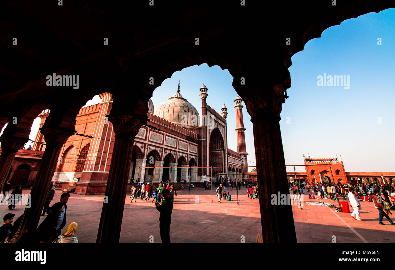 Jama Masjid, Alt-Delhi, Indien Stockfoto
