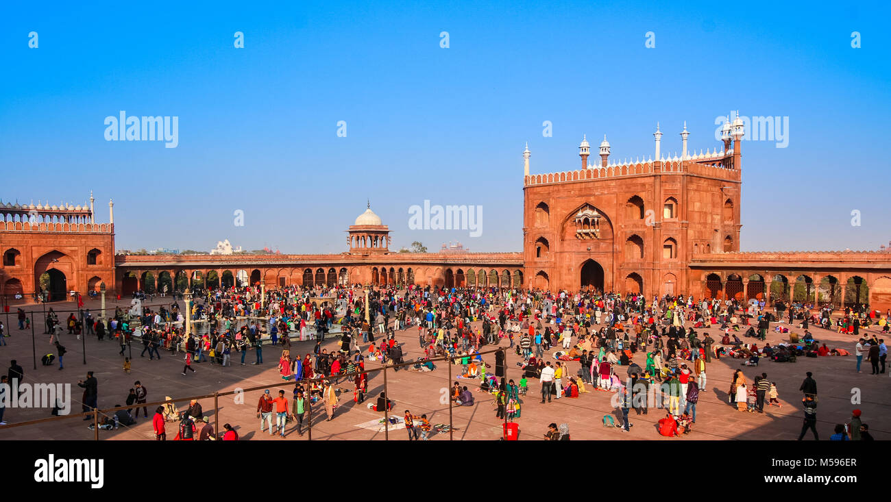 Jama Masjid, Alt-Delhi, Indien Stockfoto