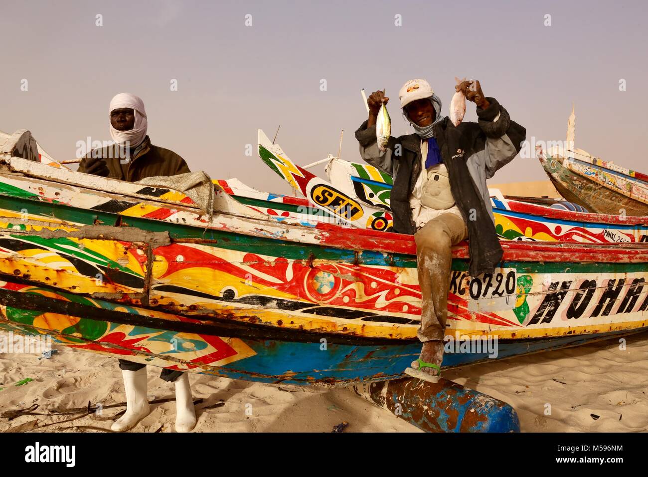 Fischer in Mauritanie Stockfoto