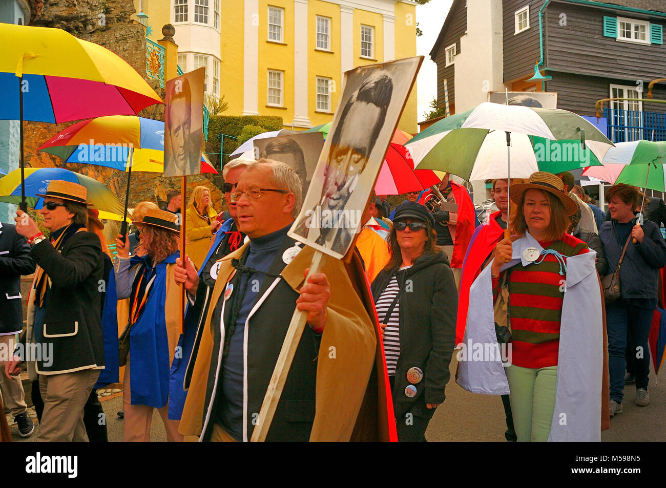 Veranstaltungen in Portmeirion, North Wales, während wir eine Tagung des Gefangenen Appreceation Gesellschaft Stockfoto