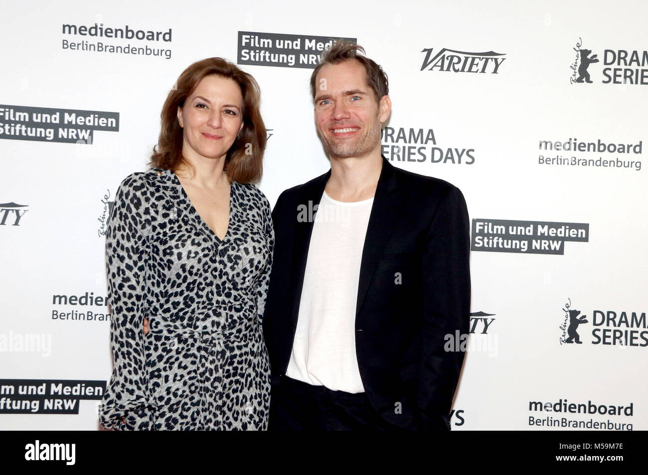 Martina Gedeck und Christian Zübert die Teilnahme an der "Arthurs Gesetz/Arthurs Gesetz' Fotoshooting während der 68. Internationalen Filmfestspiele Berlin/Berlinale 2018 Zoo Palast am 19. Februar 2018 in Berlin, Deutschland. Stockfoto