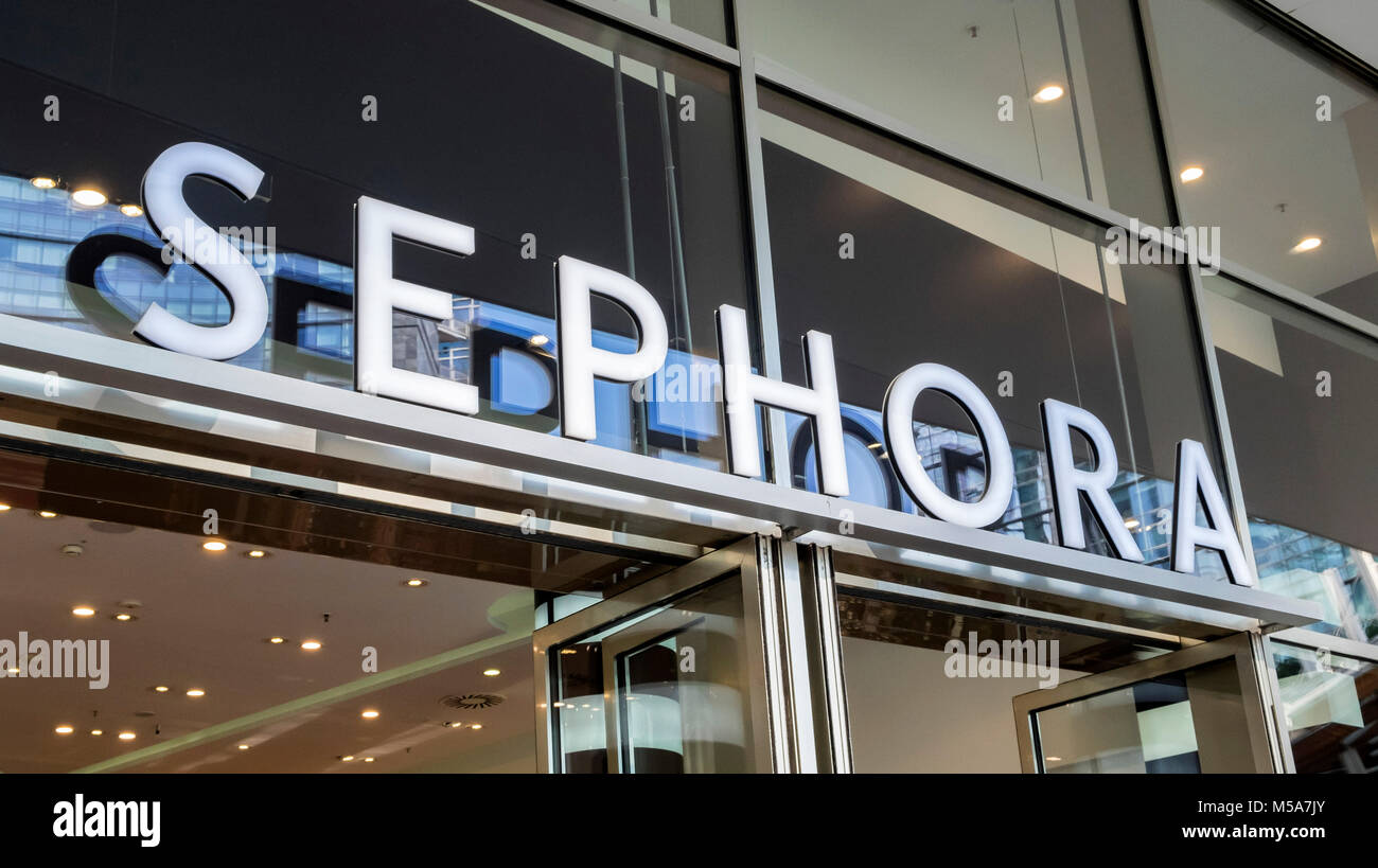 Sephora Store anmelden Logo Stockfoto