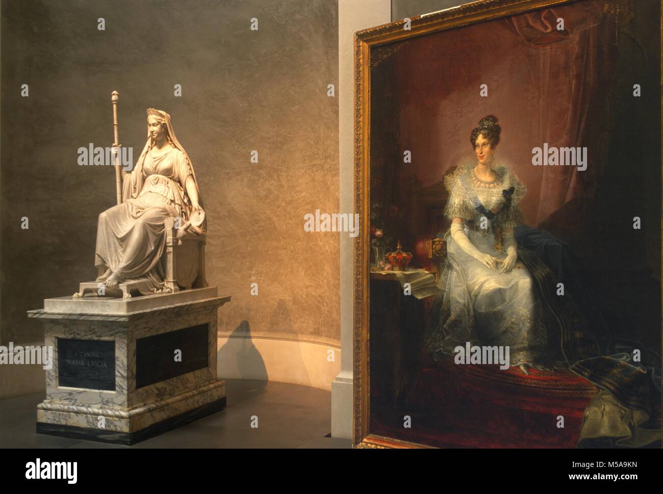 Parma (Italien), National Gallery, Statue der Kaiserin Maria Luigia von Canova Bildhauer Stockfoto