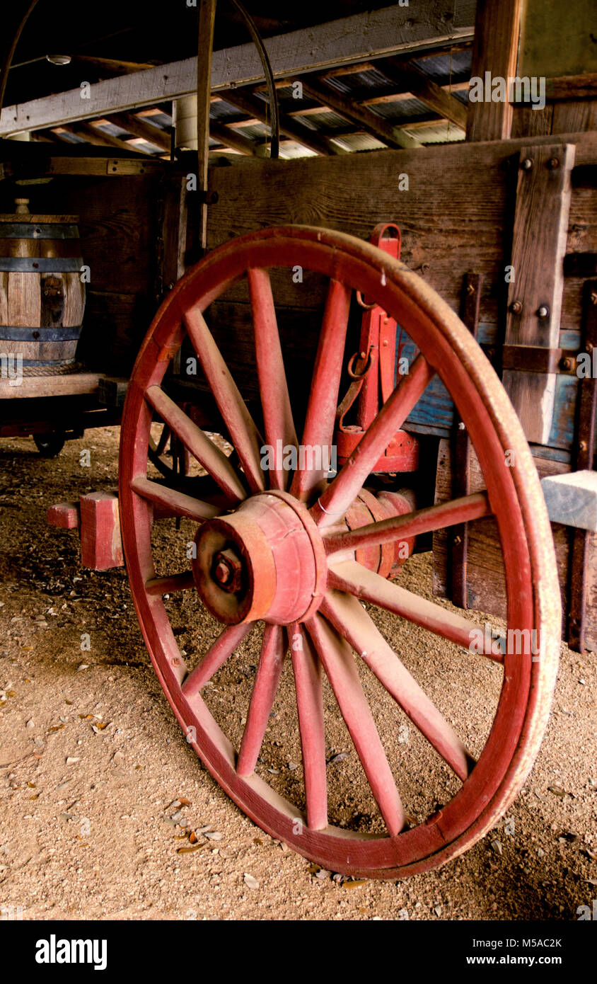 Chuck wagon wheel Stockfoto