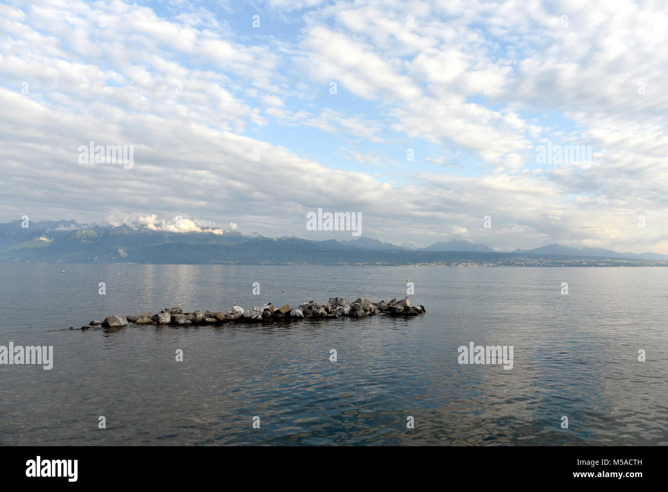 Genfer See, Lausanne, Schweiz Stockfoto