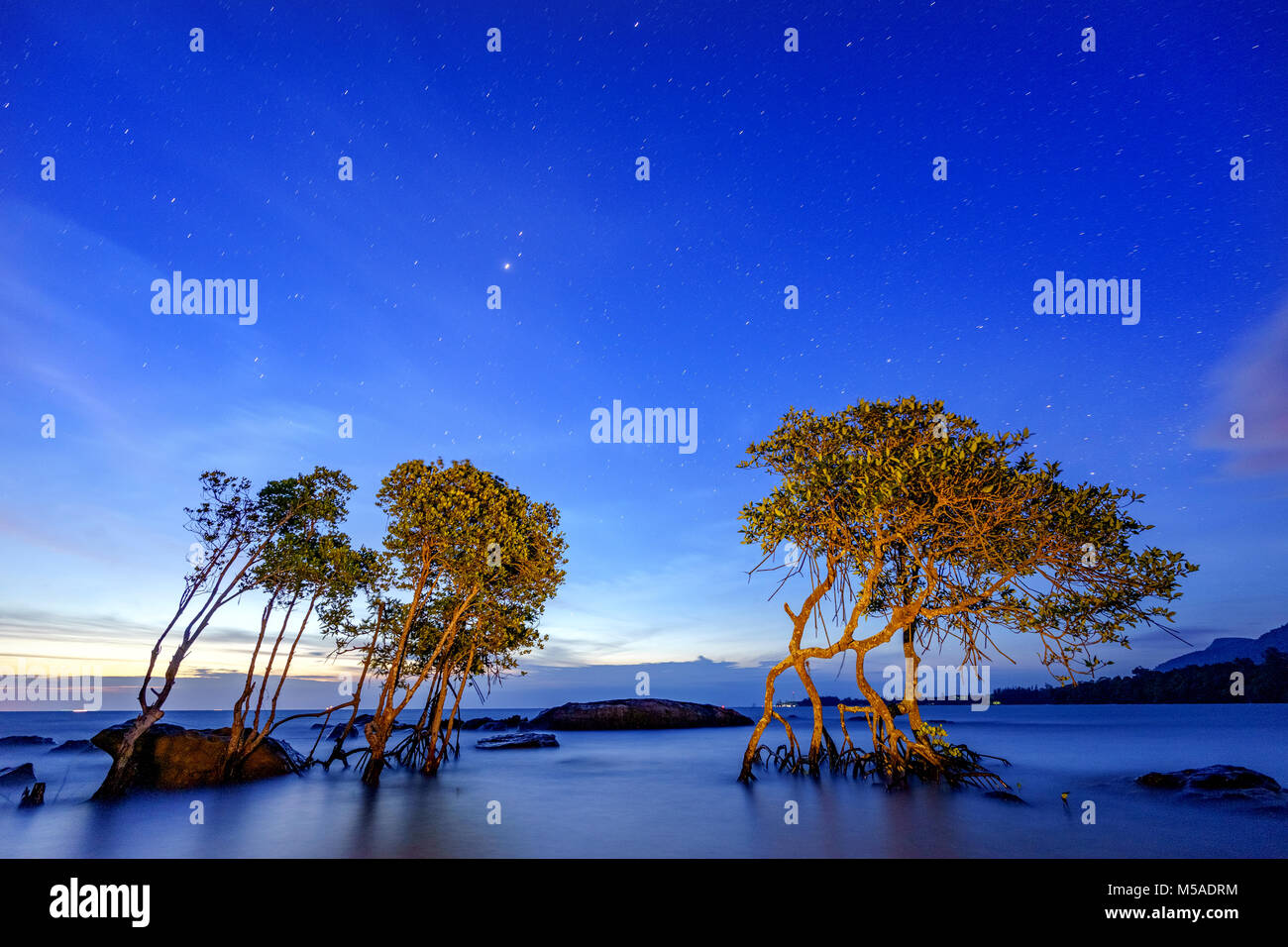 Dawn bei Hon Mot Strand, Insel Phu Quoc, Vietnam Stockfoto