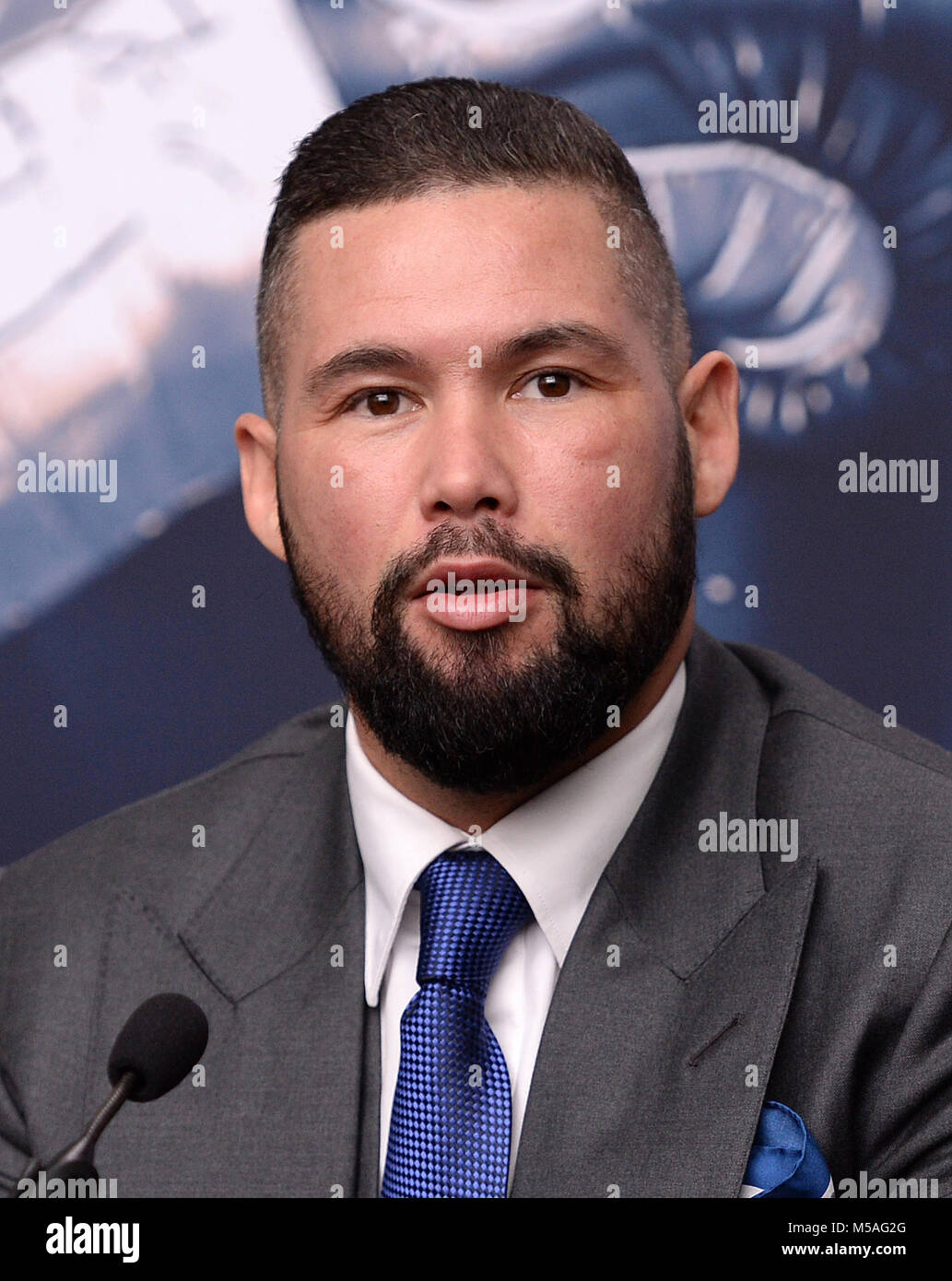 Tony Bellew während der Pressekonferenz im Park Plaza Westminster Bridge, London. Stockfoto