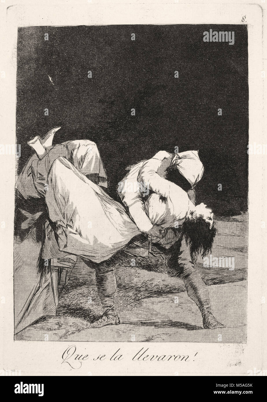 Francisco de Goya - Los Caprichos - Nr. 08 - Que Se la Llevaron! Stockfoto