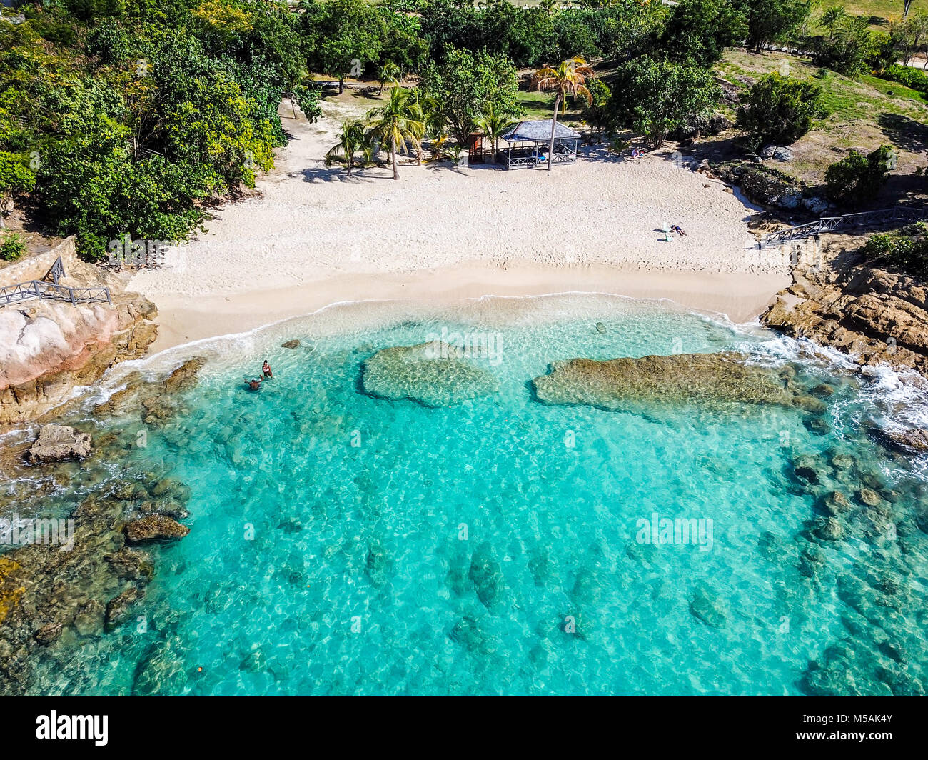 Galley Bay Beach, Antigua Stockfoto