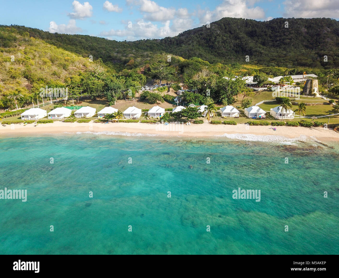 Hawksbill Beach Resort, Antigua Stockfoto