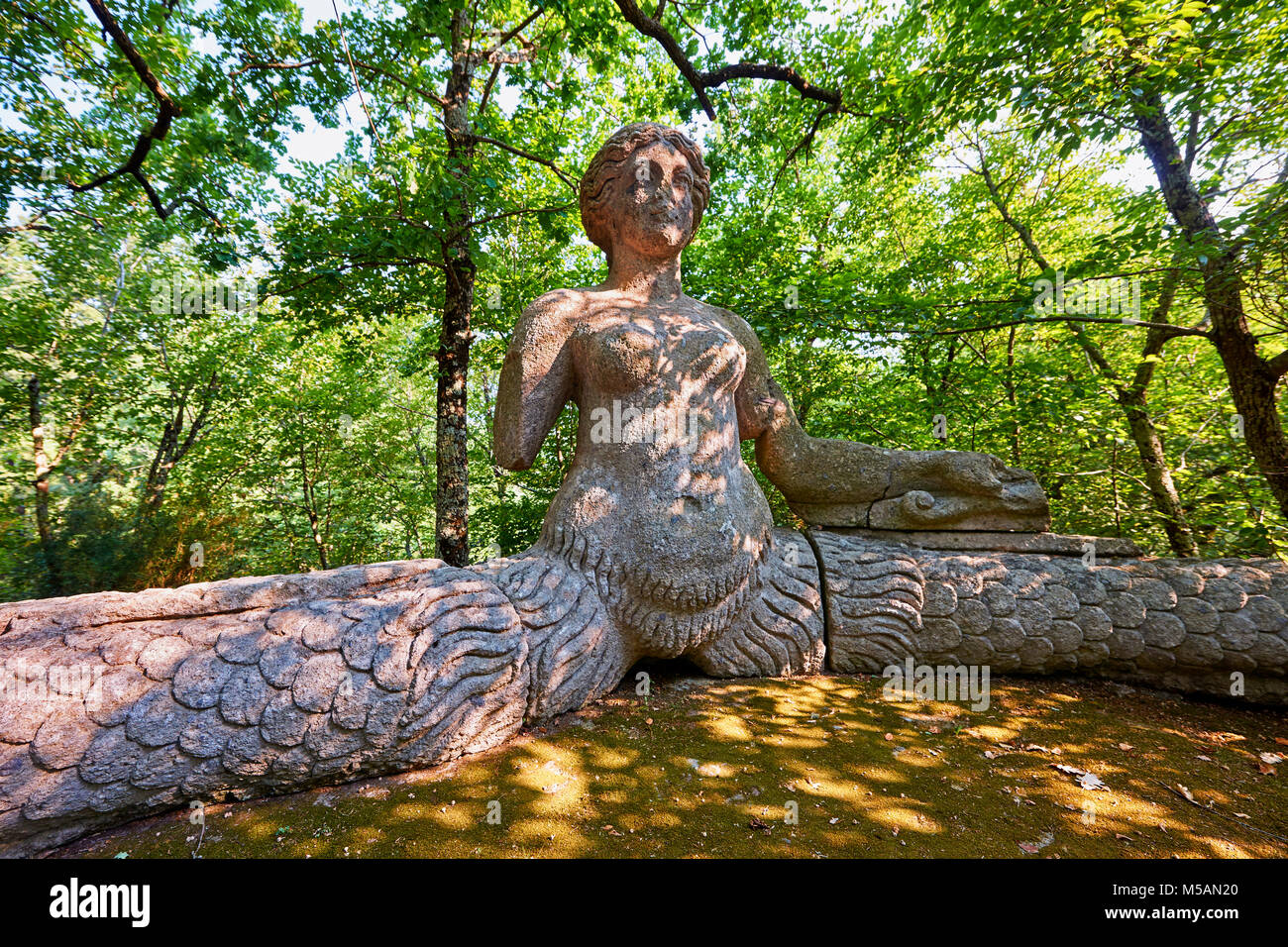 Statue von Echidina, Mutter der viele Feinde des Herkules, vergeblich in der Liebe mit Glauco, das Meer, das Piaer Francesco Orsini c. in Betrieb genommen 1513-84 Stockfoto