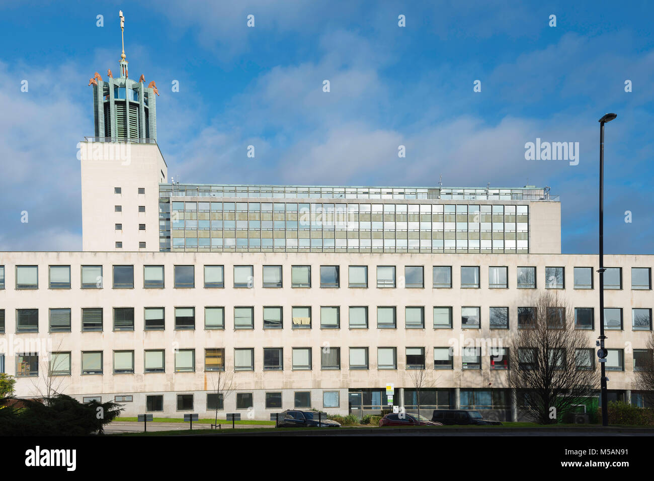 Die Newcastle Civic Center Gebäude im Haymarket Gebiet von Newcastle upon Tyne, England, UK. Stockfoto