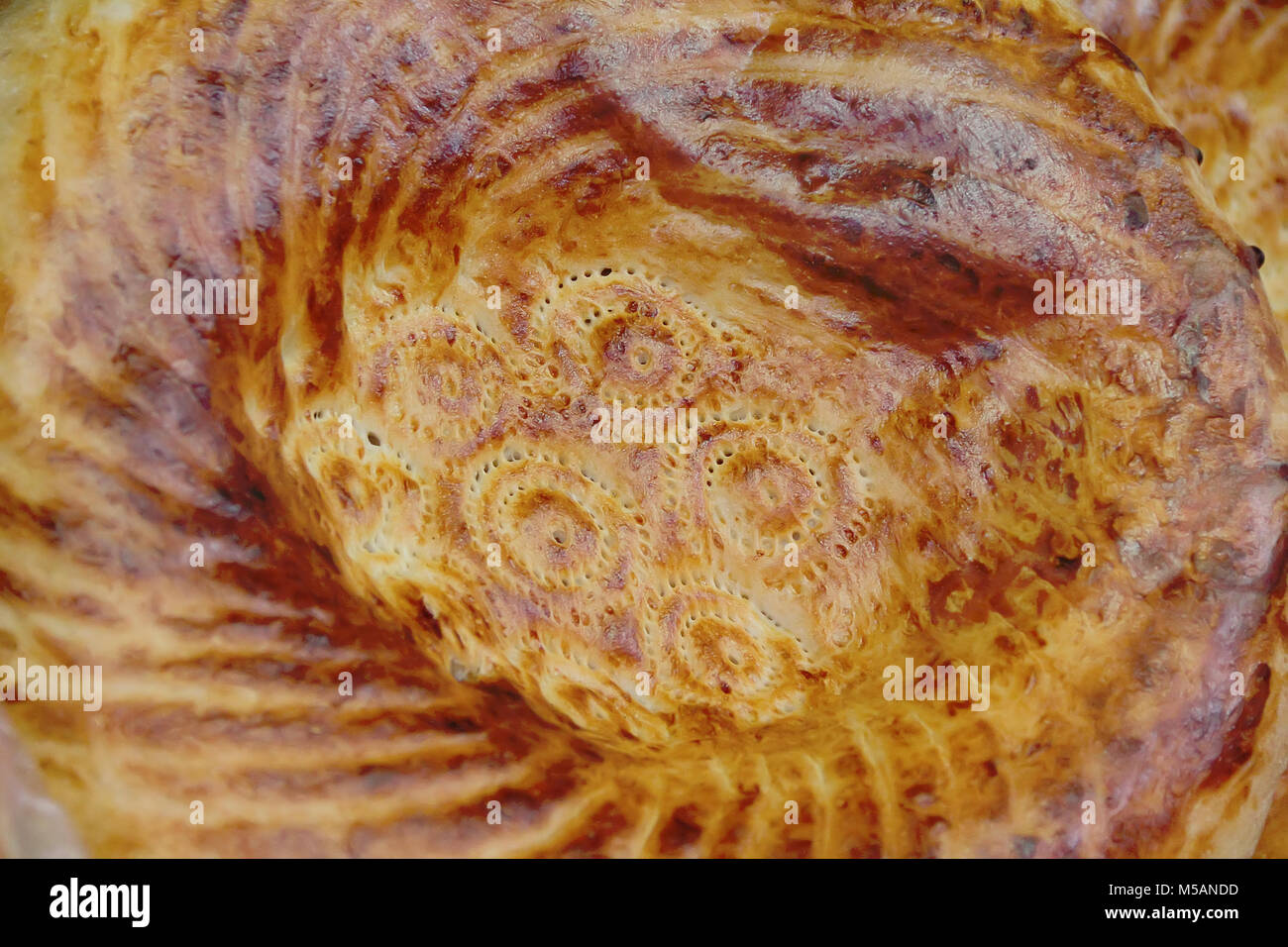 Bild des östlichen Runde lecker frisches Brot Stockfoto