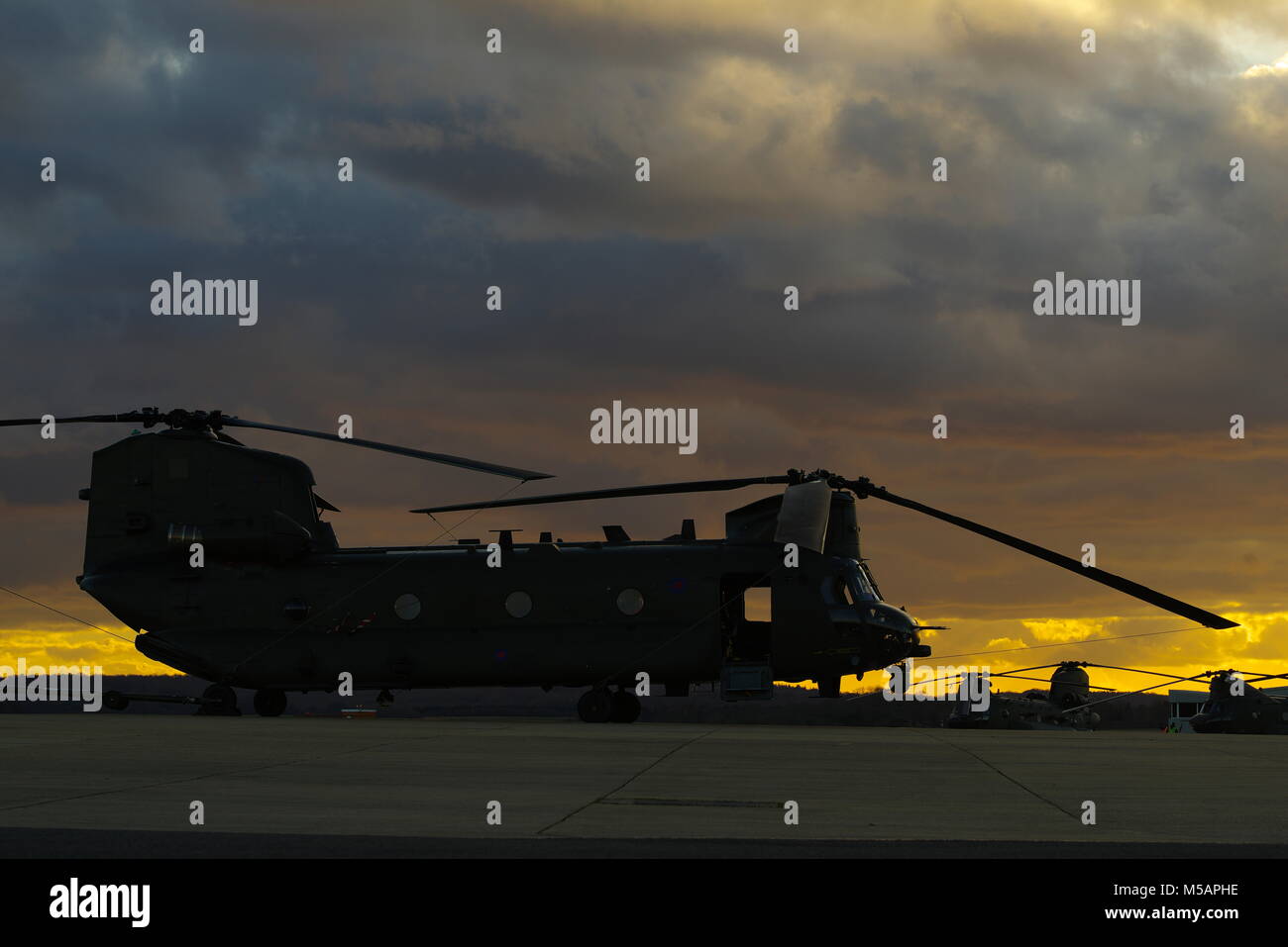 Boeing Vertol CH-47, Chinook Helicopter, RAF Odiham, Stockfoto