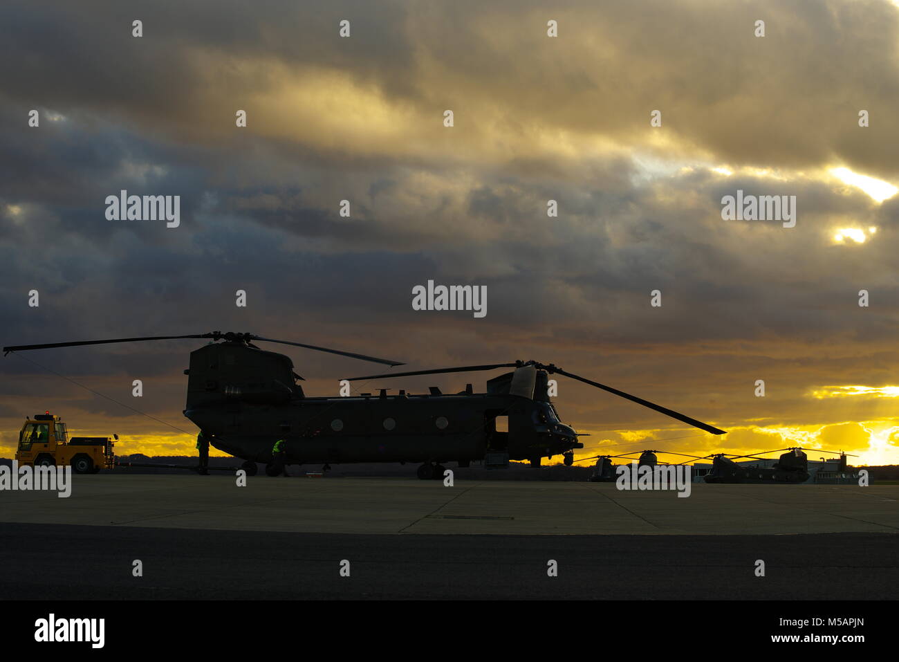 Boeing Vertol CH-47, Chinook Helicopter, RAF Odiham, Stockfoto