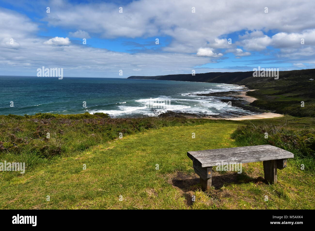 Unbegrenzte atemberaubende Szenen, Hunderte von Fotos auf der Ikonischen lange Distanz Great Ocean Walk, Apollo Bay, Victoria, Australien Stockfoto