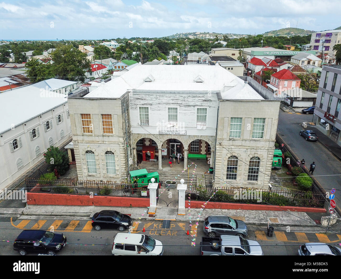 Museum von Antigua und Barbuda, innerhalb des Colonial Court House, St. John's, Antigua Stockfoto