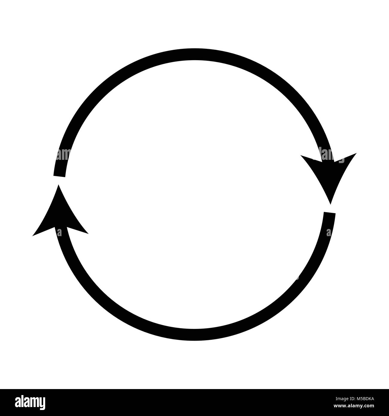 Doppelt gekrümmte Recycling/Symbol aktualisieren Stock Vektor