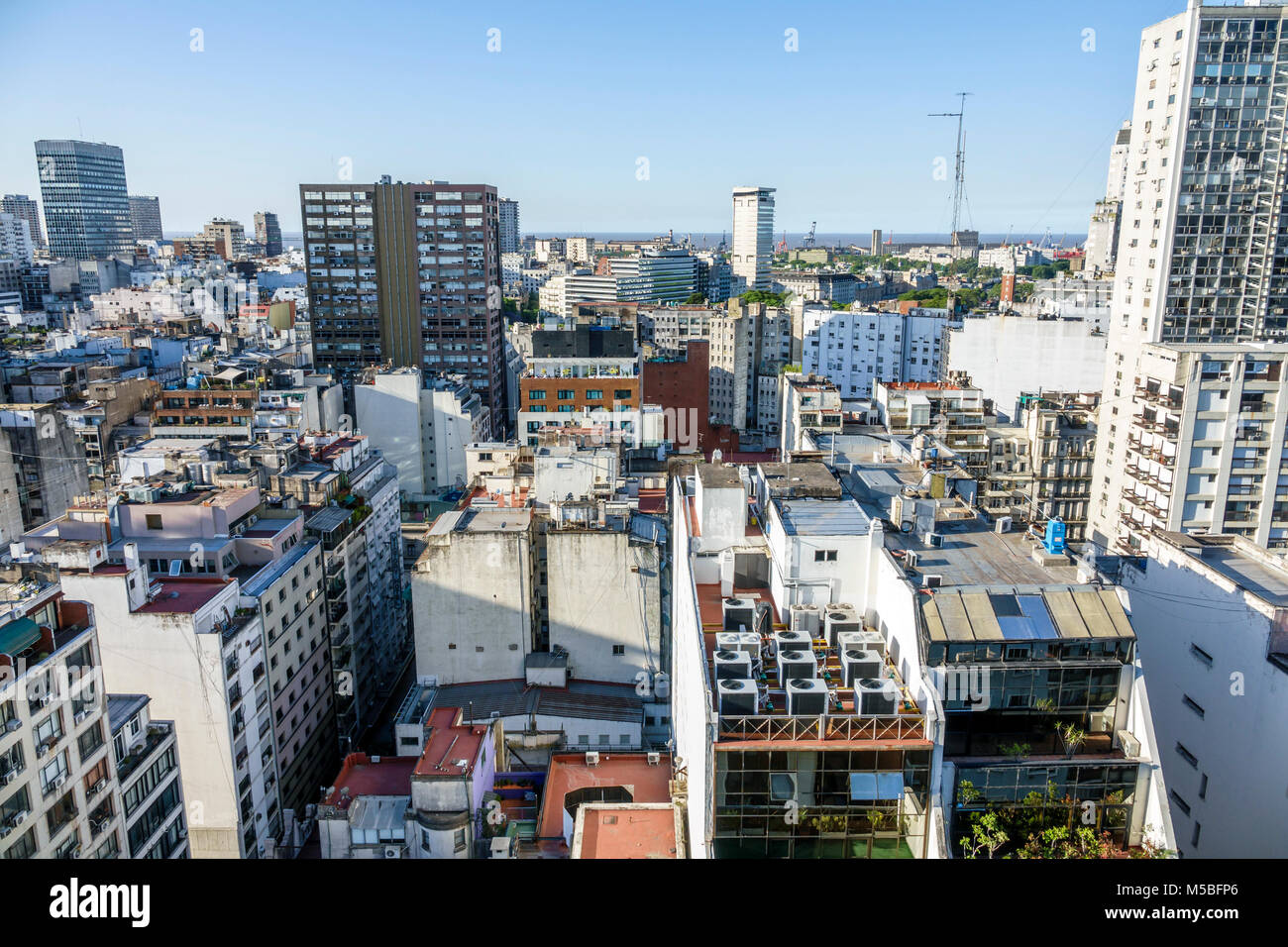Buenos Aires Argentinien, Monserrat, Skyline der Stadt, Gebäude, Wolkenkratzer, Dächer, Blick vom Sheraton Libertador Hotel, ARG171125355 Stockfoto