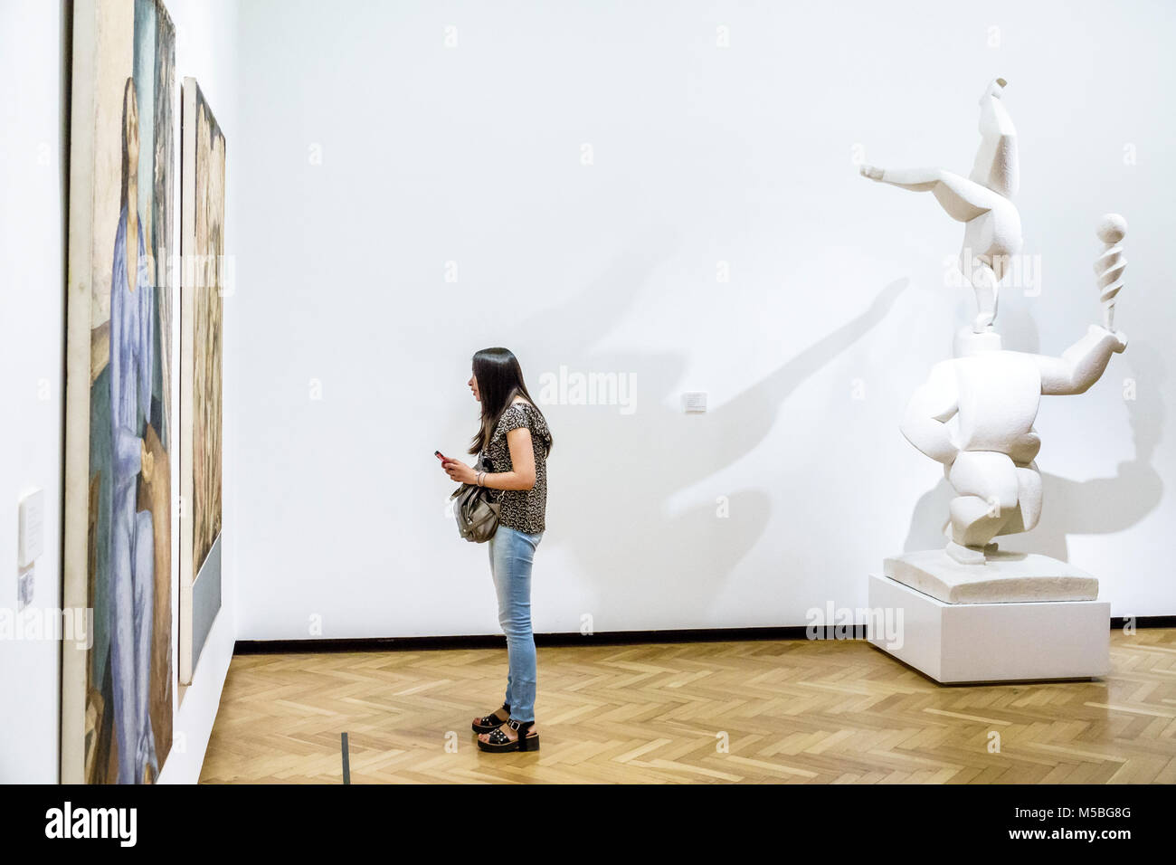 Buenos Aires Argentinien, Recoleta, Museo Nacional de Bellas Artes Nationalmuseum der Schönen Künste, innen, Galerie, Gemälde, Skulptur, Pablo Curatell Stockfoto