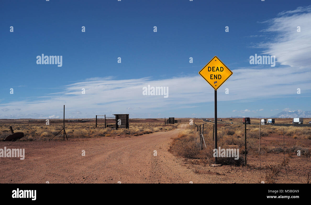 Verlassene Dörfer entlang Arizona Route 40 & 66 Stockfoto