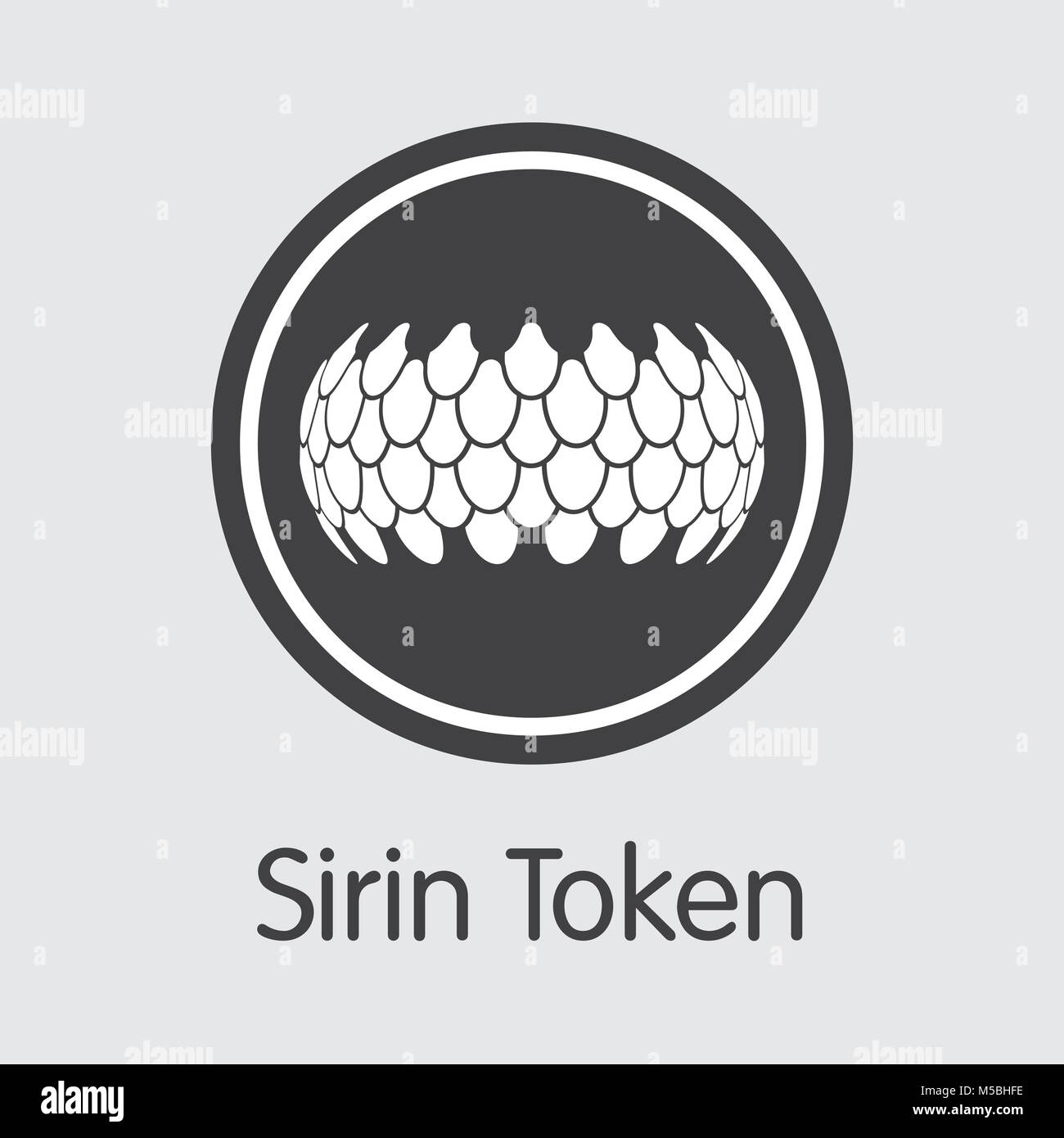 Sirin Token digitale Währung. Vektor SRN Logo farbig. Stock Vektor