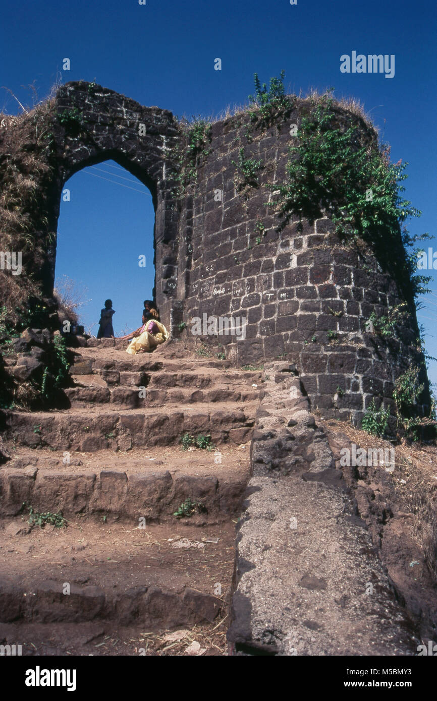 Eingang von sinhagad Fort in Pune, Maharashtra, Indien Stockfoto