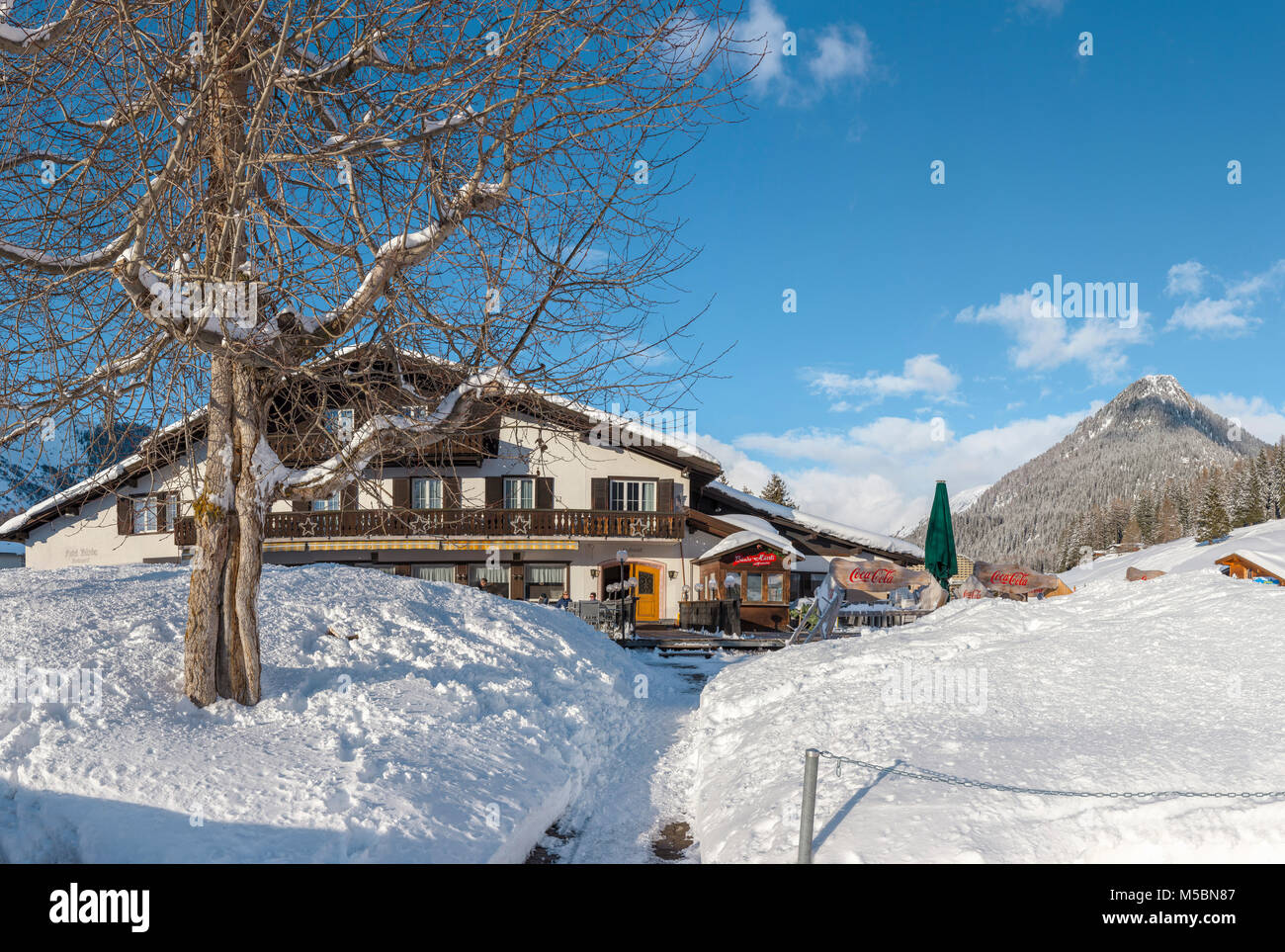 Alpine Hotel Bünda, Davos, Graubünden, Schweiz Stockfoto