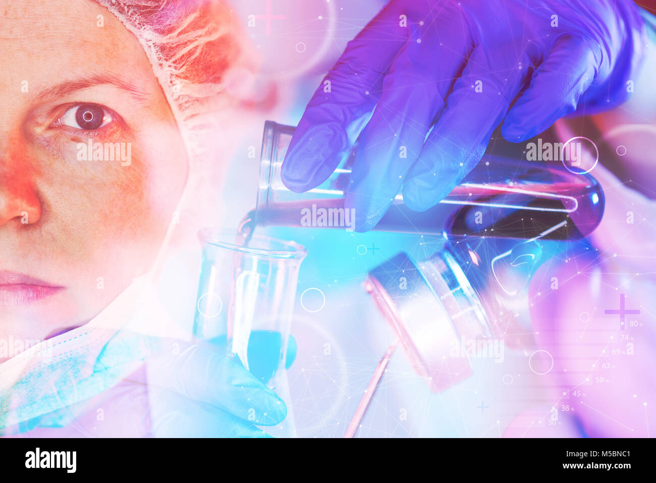 Pharmakologie Wissenschaft Forscher im Labor arbeiten an der Entwicklung neuer Immunologie Impfstoff Stockfoto