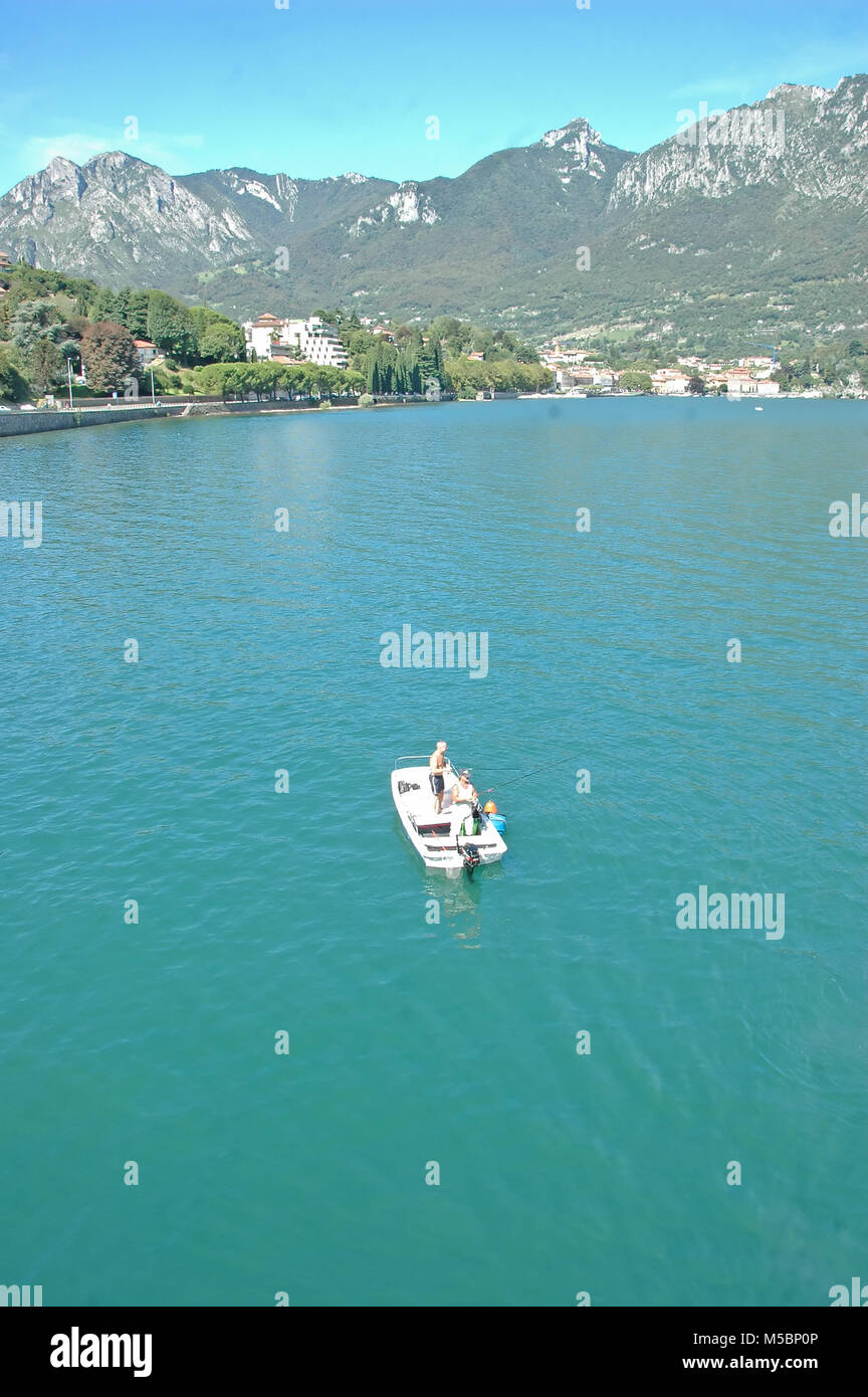 Das Resort von Lecco am Ufer des Comer Sees in Norditalien Stockfoto