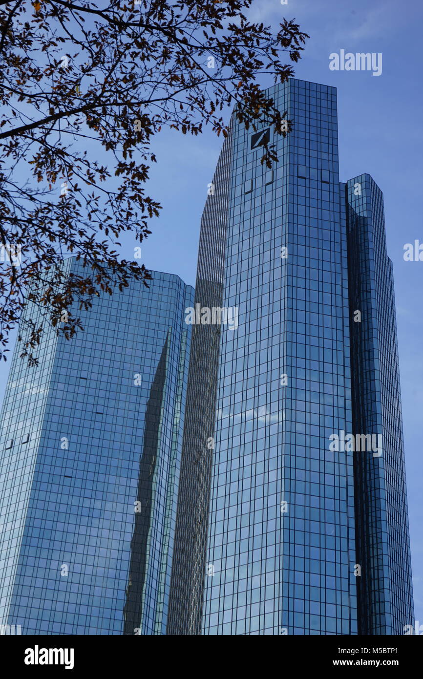 Deutsche Bank Twin Towers, Frankfurt, Deutschland Stockfoto