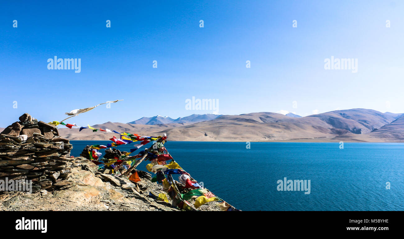 Tso moriri See, Leh, Ladakh, Jammu, Kaschmir, Indien Stockfoto