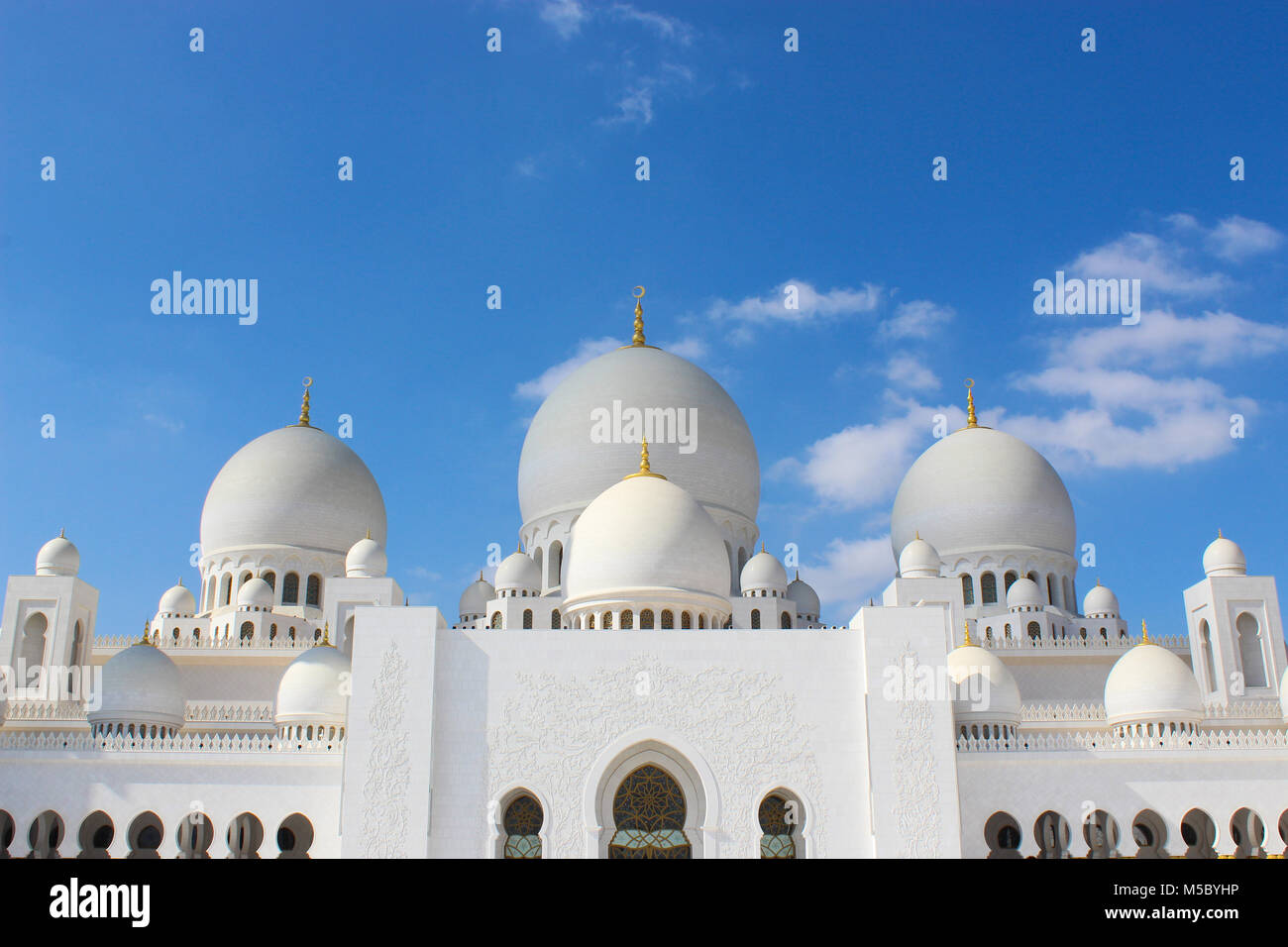 Sheikh Zayed Grand Moschee Abu Dhabi Vereinigte Arabische Emirate Stockfoto