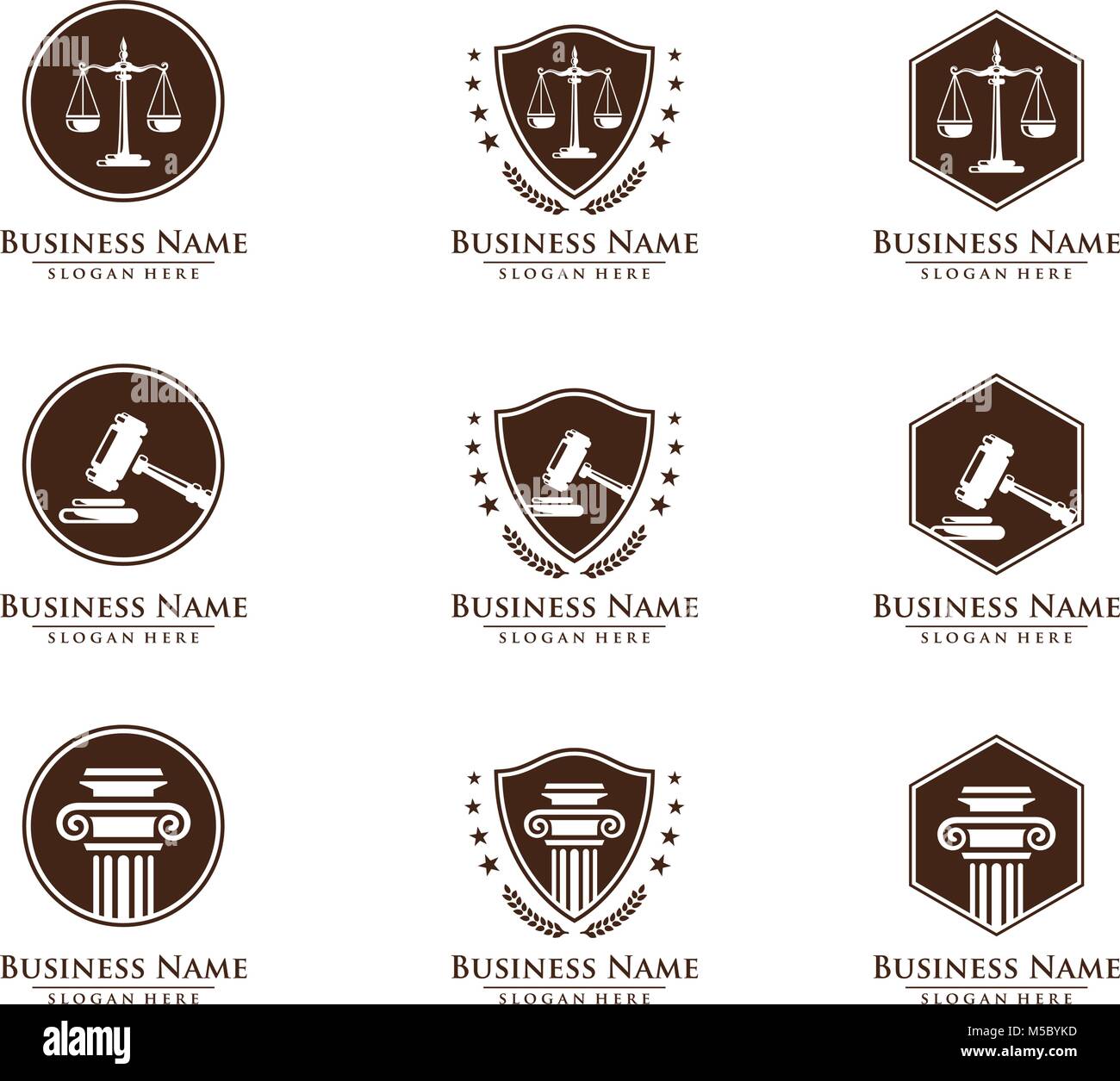 Recht Und Rechtsanwalt Logo Elegante Recht Und Anwalt Firma Vector Logo Design Stock Vektorgrafik Alamy
