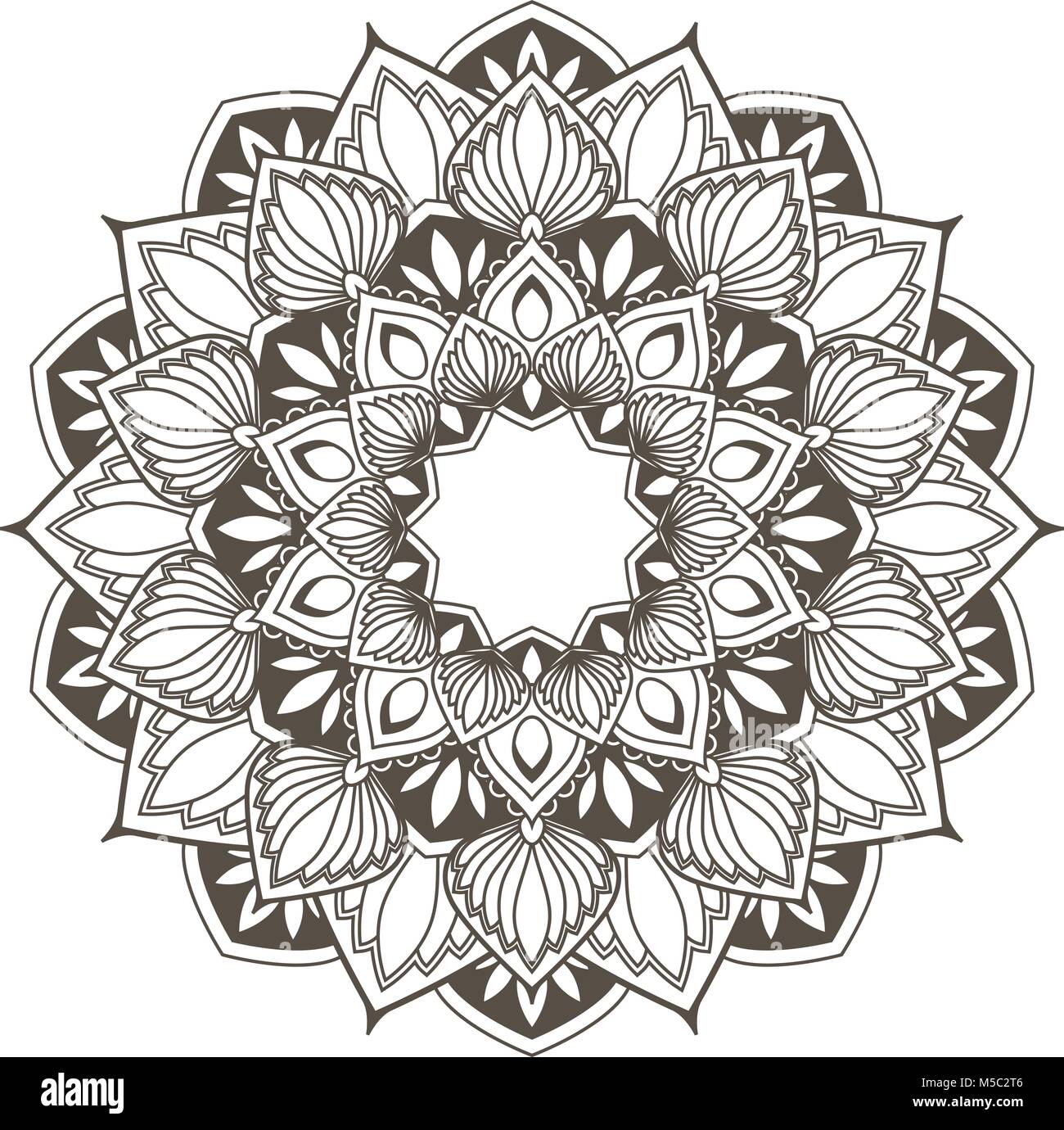 Ethnische Mandala Design - Flower Style orientalische Muster Stock Vektor