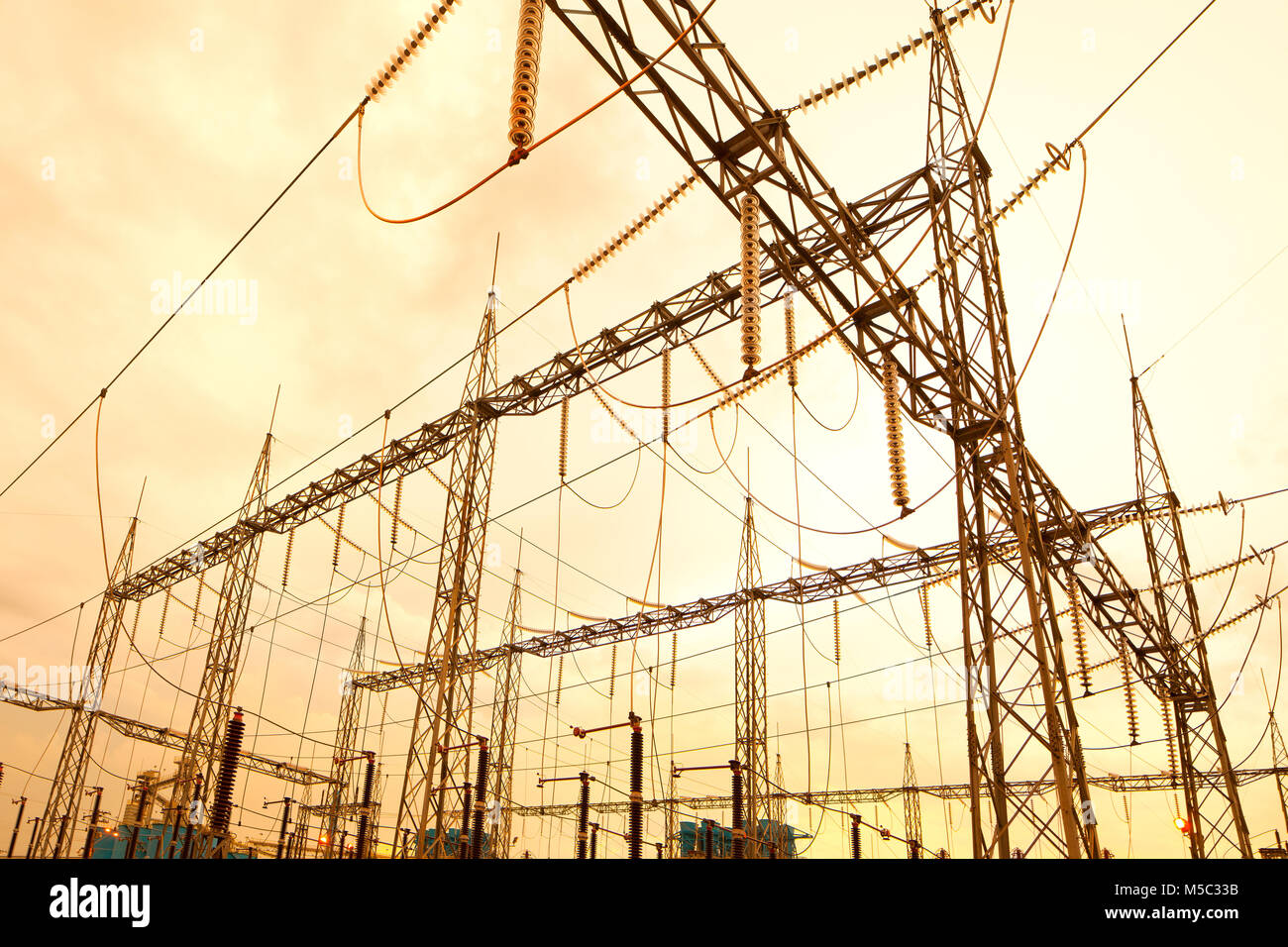 Elektrische Unterstation in Südamerika Stockfoto