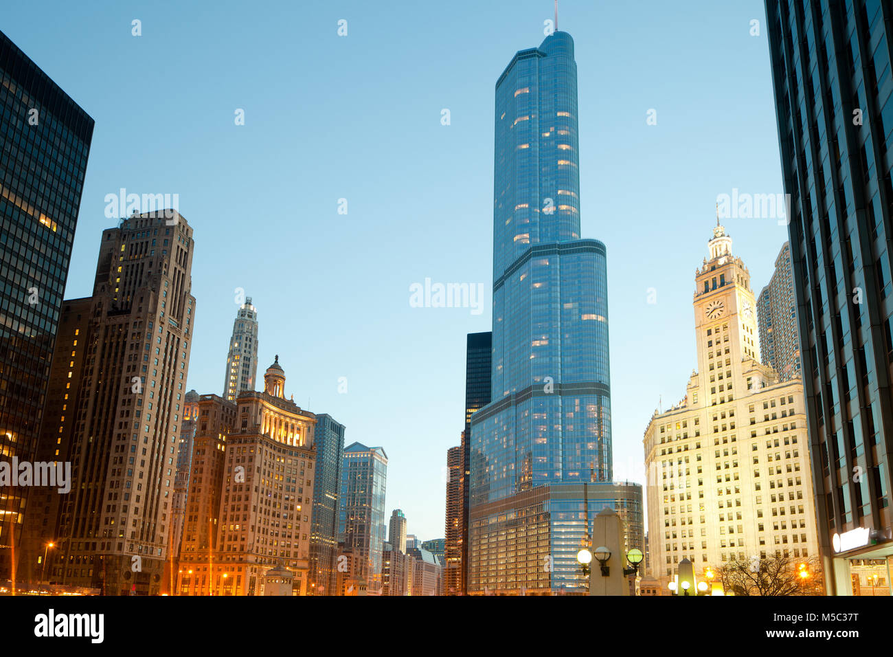 Magnificent Mile in der Schleife in Chicago, Illinois, USA Stockfoto