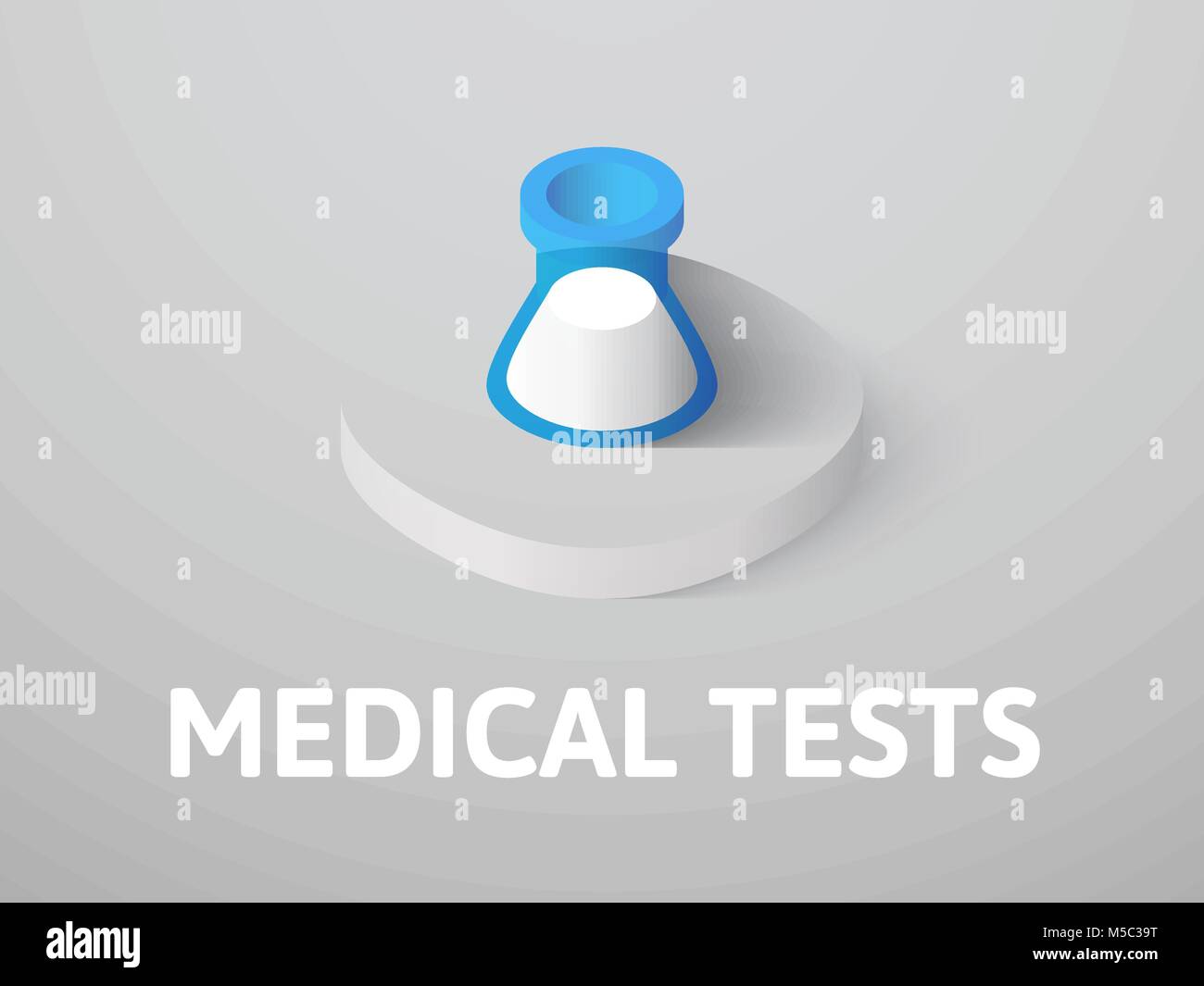 Medizinische Tests isometrische Symbol Farbe Hintergrund isoliert Stock Vektor