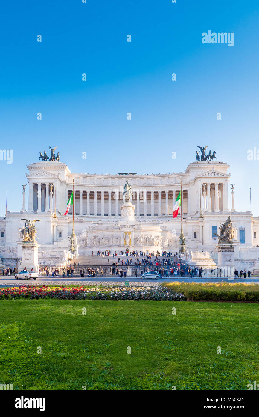 Das nationale Denkmal in Rom, Italien, im Piazza Venezia Stockfoto